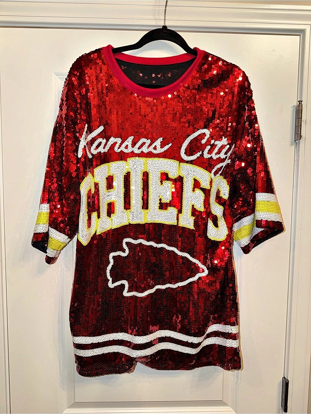 Kansas City Chiefs Sequin Jersey Dress